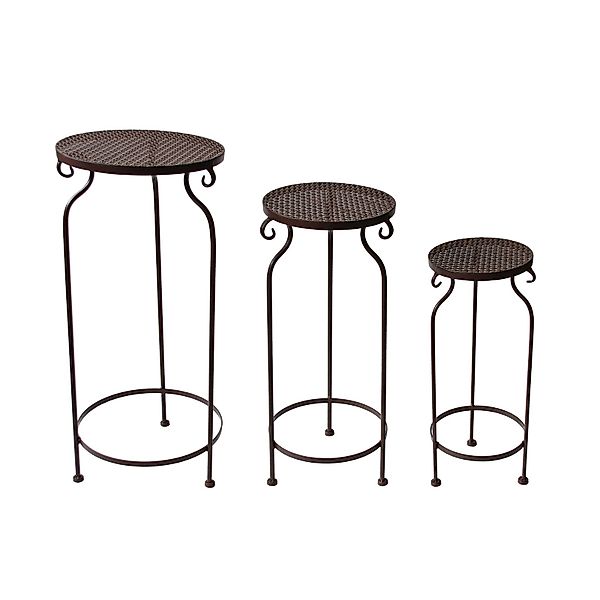 HTI-Living Blumenständer Blumenständer 3er Set Braun günstig online kaufen