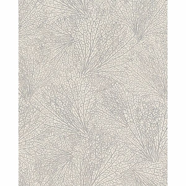 Marburg Vliestapete Grafisch Blättermuster Beige-Silber 10,05 m x 0,53 m FS günstig online kaufen