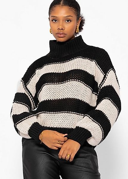 SASSYCLASSY Rollkragenpullover Oversize Rollkragen Strickpullover Damen Ele günstig online kaufen