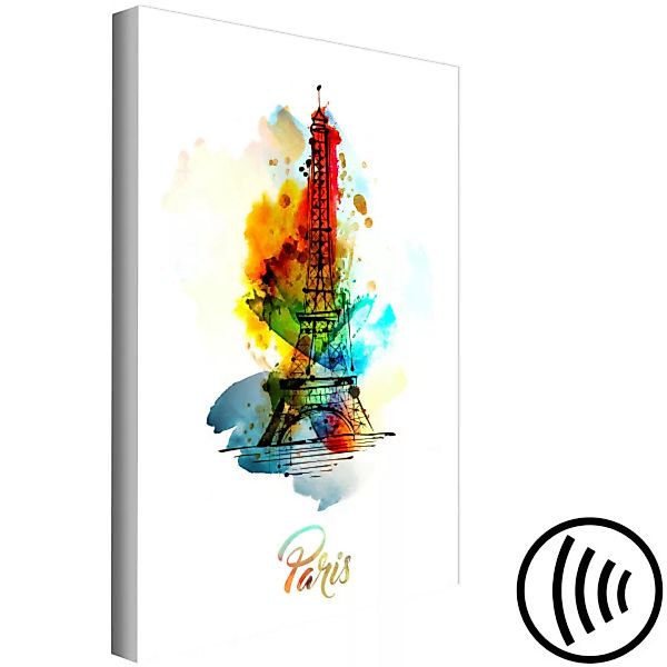 Wandbild Colourful Paris (1 Part) Vertical XXL günstig online kaufen
