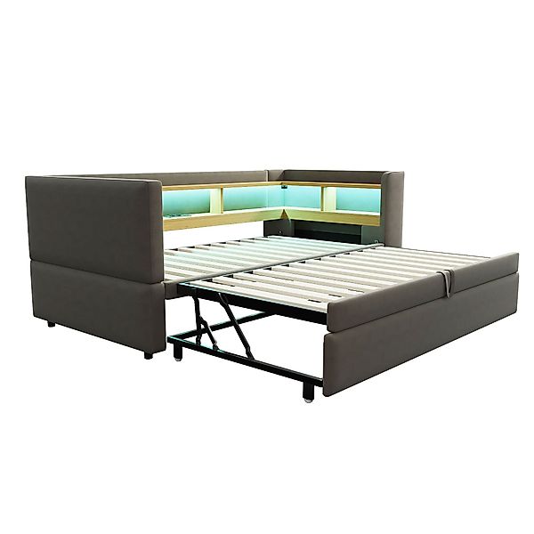 BlingBin Schlafsofa Polsterbett Ausziehbares mit LED günstig online kaufen