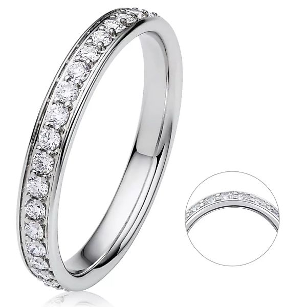 ONE ELEMENT Diamantring "0.33 ct Diamant Brillant Memoire Ring aus 585 Weiß günstig online kaufen