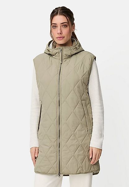 camel active Longweste Lange Weste mit Kapuze ärmellos Markenlabel günstig online kaufen