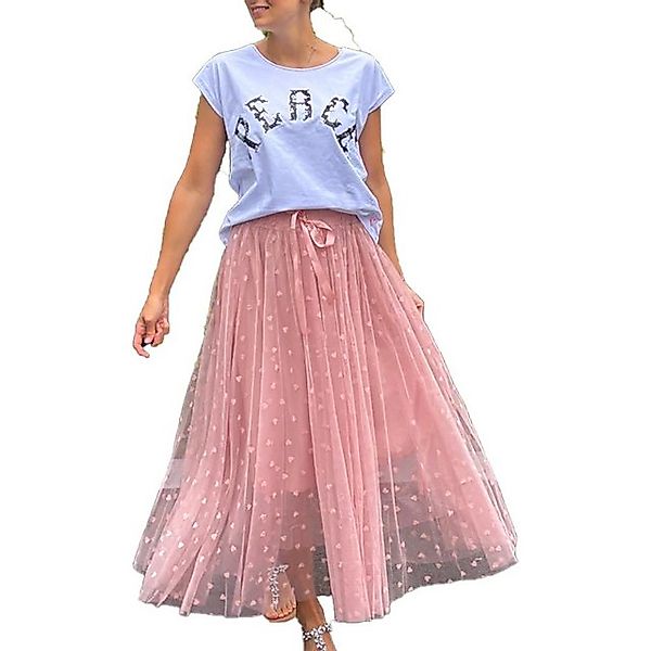 Miss Goodlife Maxirock Miss Goodlife Maxirock MG13128,Tüll rose günstig online kaufen
