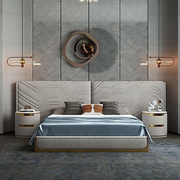 Xlmoebel Bett Luxuriöses Doppelbett mit gepolstertem Design für Hotels - Mö günstig online kaufen