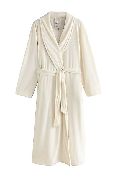 Next Damenbademantel Langer Morgenmantel mit Kordel, günstig online kaufen