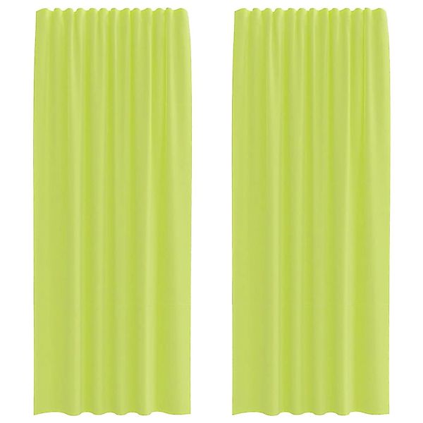vidaXL Voile Vorhänge mit Stangentaschen 2 Stk Apfelgrün 4102164 günstig online kaufen