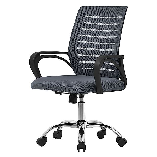 ML-Design Bürostuhl Ergonomisch Grau Höhenverstellbarer Drehstuhl günstig online kaufen