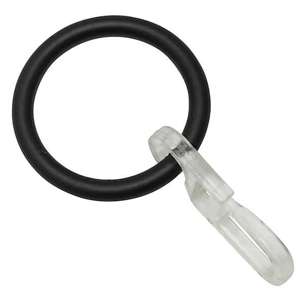 Gardinia Gardinenringe Kos für Ø 27 mm Schwarz 6-er Pack günstig online kaufen