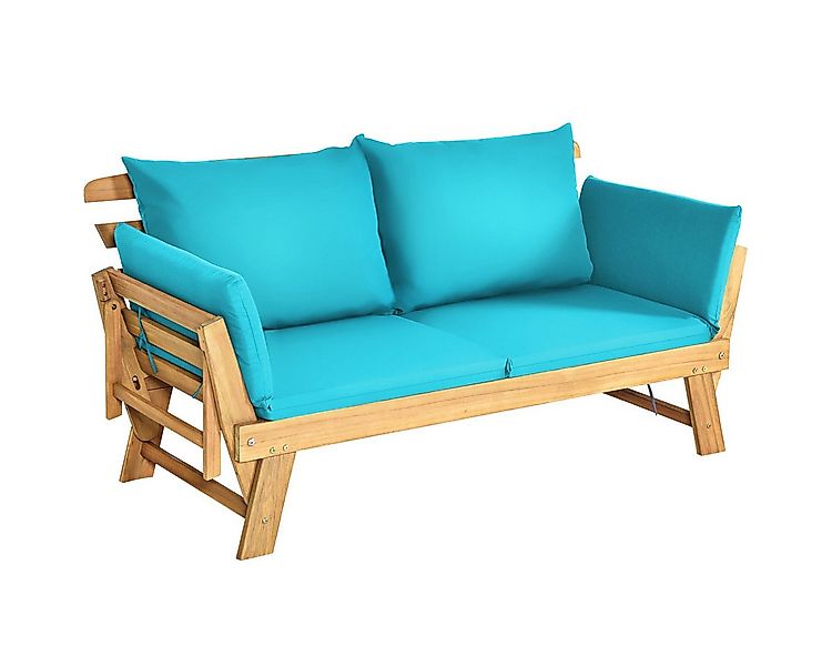 COSTWAY Gartenbank 4-in-1 XXL, mit Liegefunktion, Auflage, 198x75x75cm, 320 günstig online kaufen