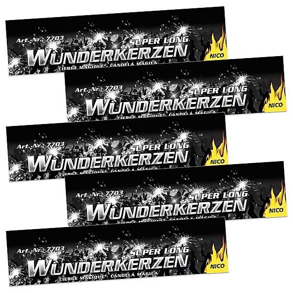 Nico Geburtstagskerze 100 Stück Wunderkerzen 30cm günstig online kaufen