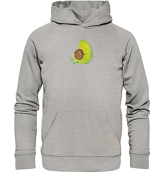 Mr. & Mrs. Panda Hoodie Größe XL Avocado Pfeifen - Heather Grey - Geschenk, günstig online kaufen