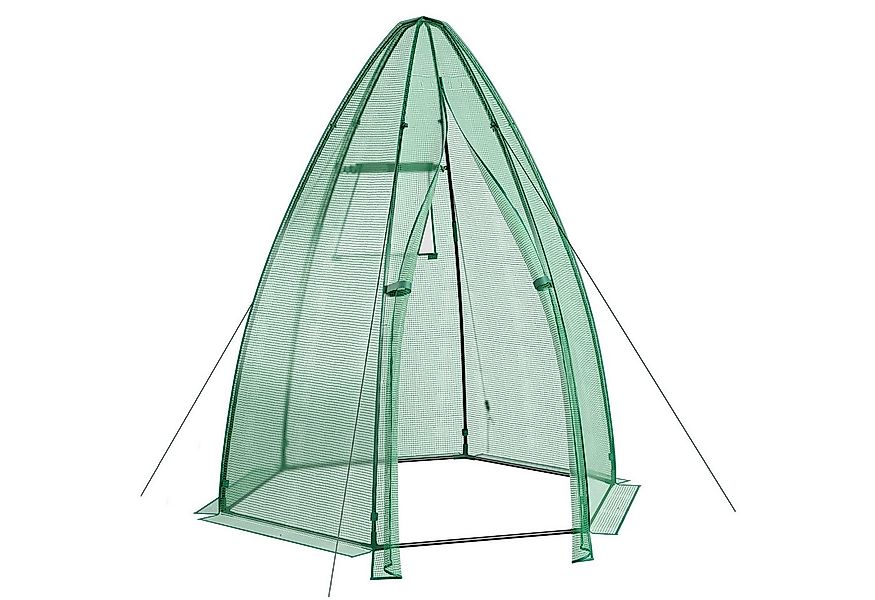 COSTWAY Foliengewächshaus Gewächshaus, mit Allwetter-PE-Abdeckung & Rolltür günstig online kaufen