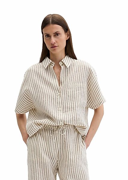 Marc OPolo Kurzarmbluse "mit garngefärbtem Streifenmuster" günstig online kaufen