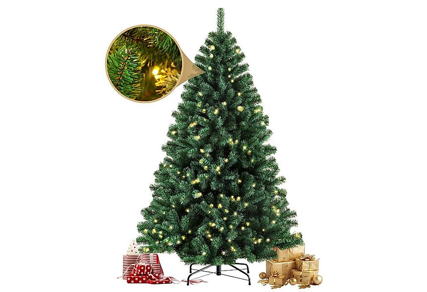 Sinaopus Künstlicher Weihnachtsbaum mit Beleuchtung, Weihnachtsbaum aus PVC günstig online kaufen