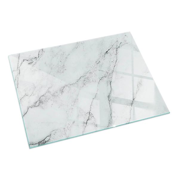 Tulup Glasplatte für Kamin Geädertes Marmormuster Kaminofen Glas Bodenplatt günstig online kaufen