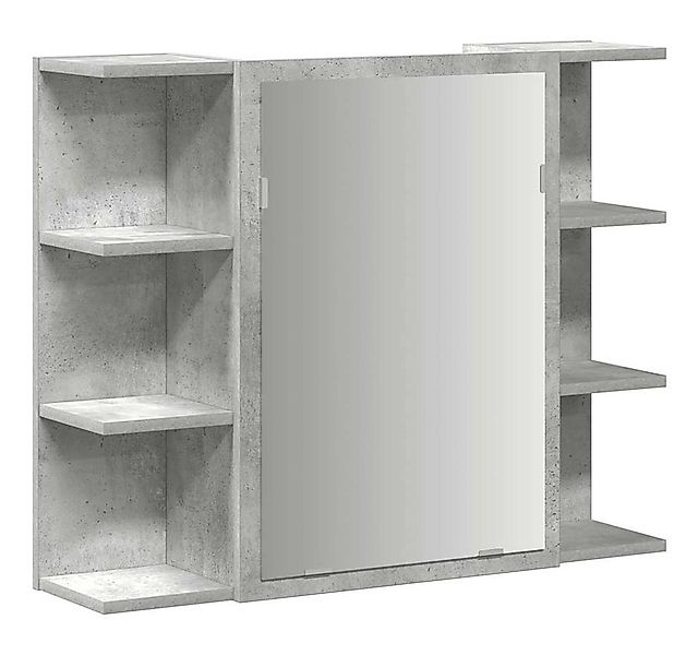 vidaXL Badezimmerspiegelschrank Bad-Spiegelschrank Betongrau 80x20,5x64 cm günstig online kaufen