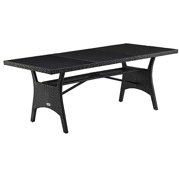 Casaria Gartentisch (1-St), Polyrattan 190x90x74cm mit günstig online kaufen