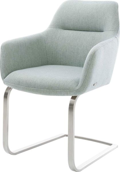 DELIFE Polsterstuhl Pejo-Flex, Freischwinger flach Edelstahl günstig online kaufen