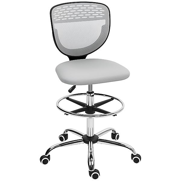 Vinsetto Ergonomischer Bürostuhl mit Fußstütze und ohne Armlehne, mittelhoh günstig online kaufen