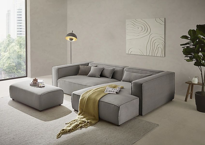 LeGer Home by Lena Gercke Ecksofa "PIARA XXL, L-Form, Schlaffunktion, Cord, günstig online kaufen