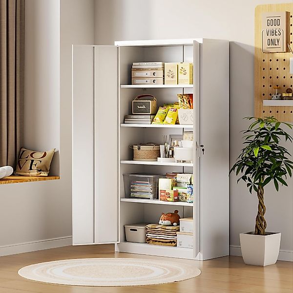 AOBABO Aktenschrank Pulverbeschichtung Metallschrank Mehrzweckschrank für günstig online kaufen