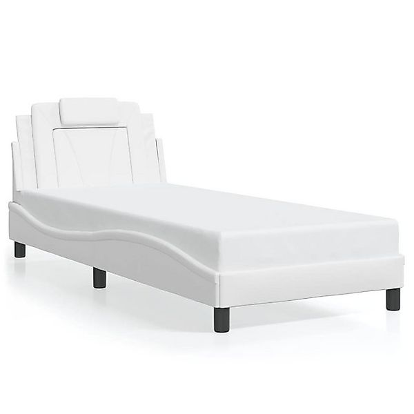 furnicato Bettgestell "Viana" ohne Matratze Weiß 90x200 cm Kunstleder (1-tl günstig online kaufen