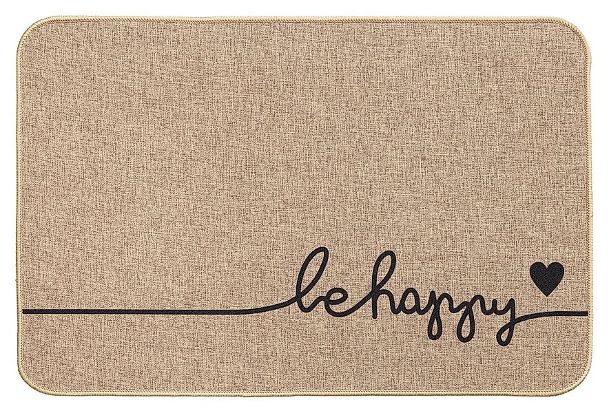 HAMAT Fußmatte ARCADE, 60 x 40 cm, Beige, Schwarz, Polypropylen, rechteckig günstig online kaufen