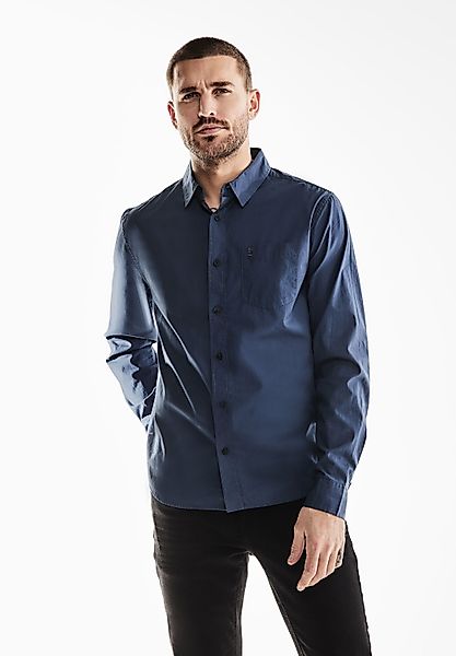 STREET ONE MEN Langarmhemd aus reiner günstig online kaufen