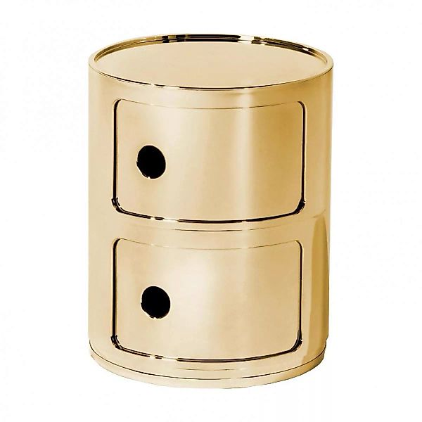 Kartell - Componibili 2 Metallic Container - gold/glänzend/H 40cm/ Ø 32cm günstig online kaufen