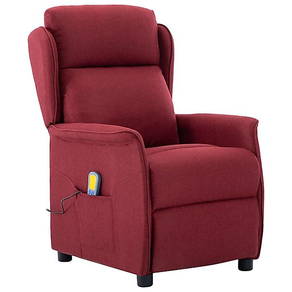 vidaXL Massagesessel Massagesessel Weinrot Stoff (1-St) günstig online kaufen