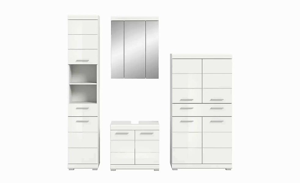 Badmöbel-Set SCHLOONSEE  4 teilig  bestehend aus: Hochschrank  Waschbeckenu günstig online kaufen