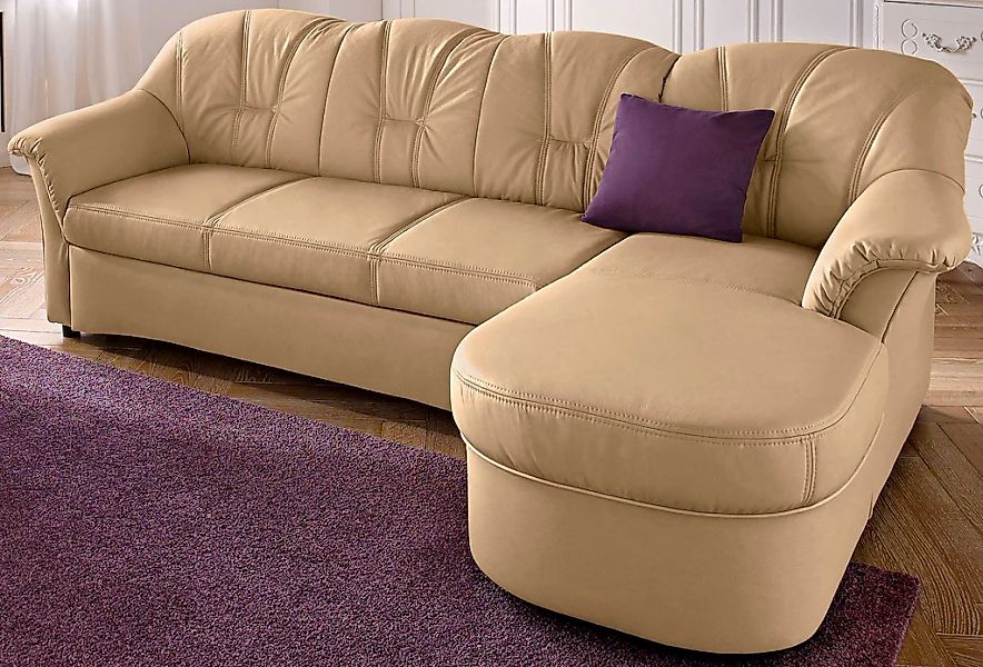 DOMO collection Ecksofa »Flores Schlafsofa, B/T/H: 233/142/86 cm, L-Form« w günstig online kaufen