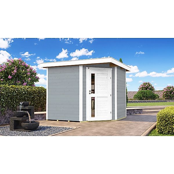 Weka Holz-Gartenhaus Gartenhaus 229 Flachdach Lackiert 270 cm günstig online kaufen