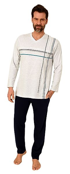 Normann Pyjama Herren Schlafanzug langarm Pyjama günstig online kaufen