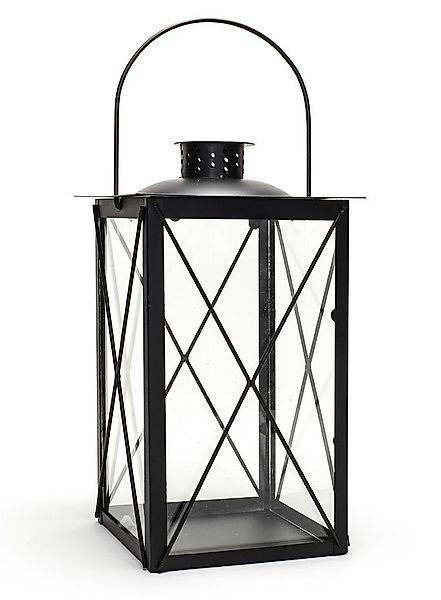 Levandeo® Kerzenlaterne, Laterne aus Metall schwarz günstig online kaufen