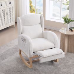 HAUSS SPOLE Schaukelstuhl mit Fußstütze,Relaxsessel Schaukelsessel günstig online kaufen