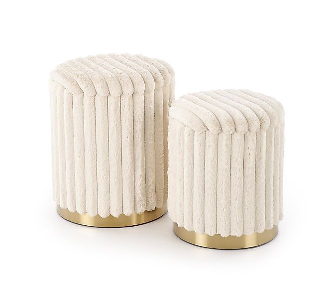Lookway Hocker AUREA Gepolsterter Pouf-Set mit Stauraum – Aufklappbarer Sit günstig online kaufen