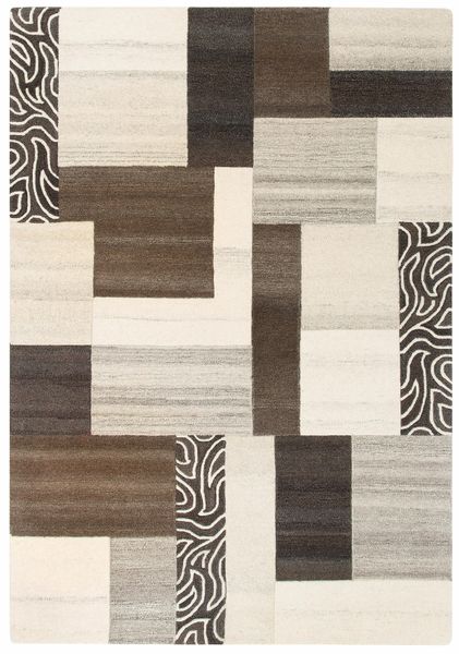 THEKO Wollteppich "Lola, Wolle, handgearbeitet, Patchwork Design, handgetuf günstig online kaufen