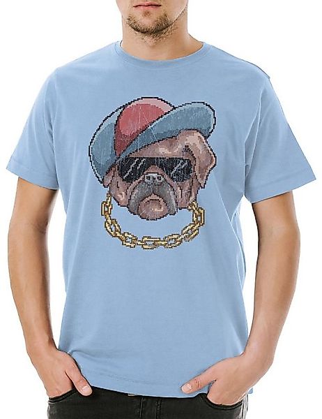 Urban Backwoods Print-Shirt Urban Backwoods Pixel Pug Life Herren T-Shirt H günstig online kaufen