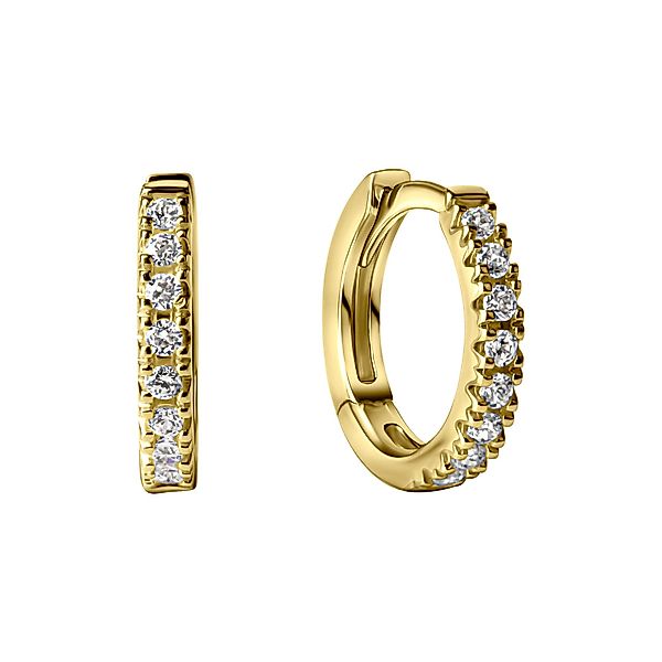Vivance Paar Creolen 585/- Gelbgold Zirkonia günstig online kaufen