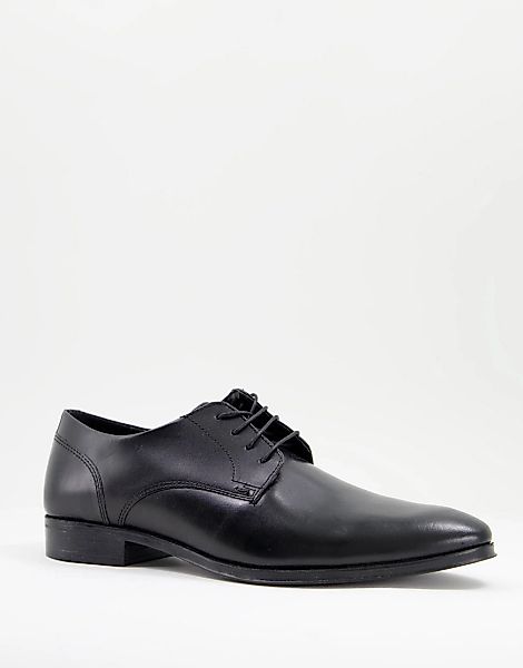 ASOS DESIGN – Derby-Schuhe aus schwarzem Leder günstig online kaufen