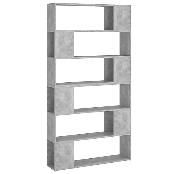 vidaXL Bücherregal Raumteiler Betongrau 100x24x188 cm günstig online kaufen