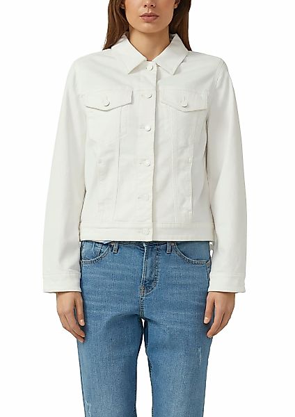 s.Oliver Jeansjacke ohne Kapuze mit weißen Knöpfen günstig online kaufen