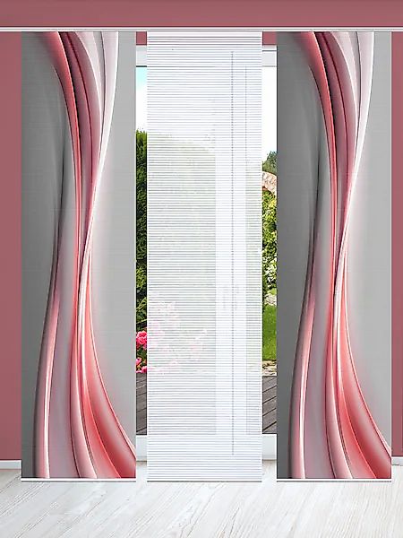 HOME in green Schiebegardine »ELANIA« Paneelwagen 3 Stk. tlg. SET DIGITALDR günstig online kaufen