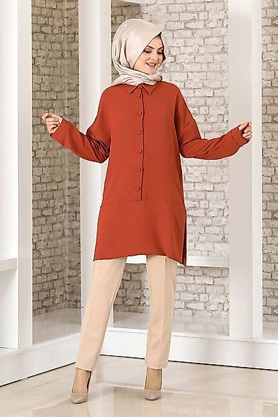 Modavitrini Longtunika Lockere Hijab-Tunika mit Knopfdetail günstig online kaufen