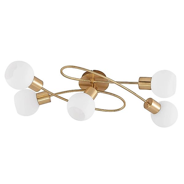 Lindby Deckenlampe Elaina 9627494 Modern in Gold Messing aus Metall 5-flamm günstig online kaufen