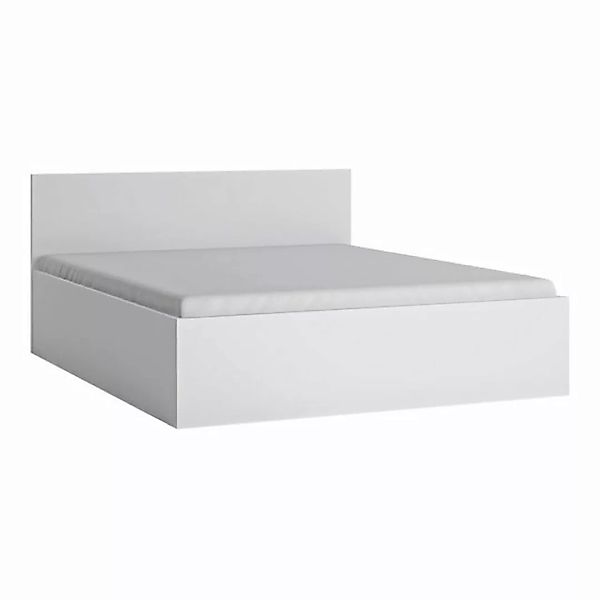 Bett Doppelbett 160 cm mit aufklappbarem Lattenrost in weiß FORTALEZA-129, günstig online kaufen