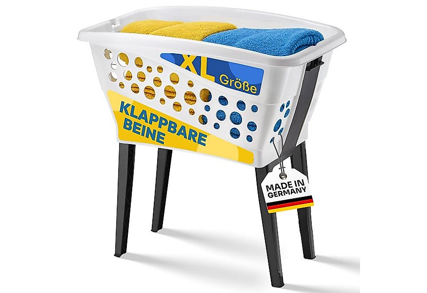 Gardissimo Wäschekorb Wäschewanne mit Beinen klappbar mit Füßen 50 L Inhalt günstig online kaufen