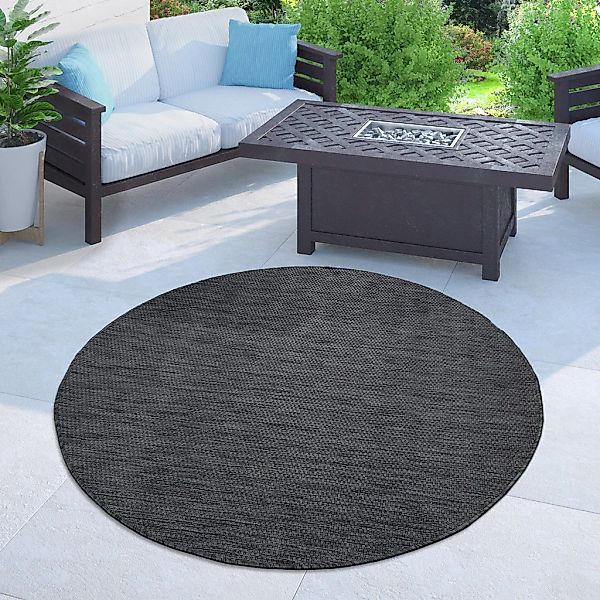 Home affaire Teppich »Venedig«, rund, 5 mm Höhe, In-und Outdoor geeignet, F günstig online kaufen